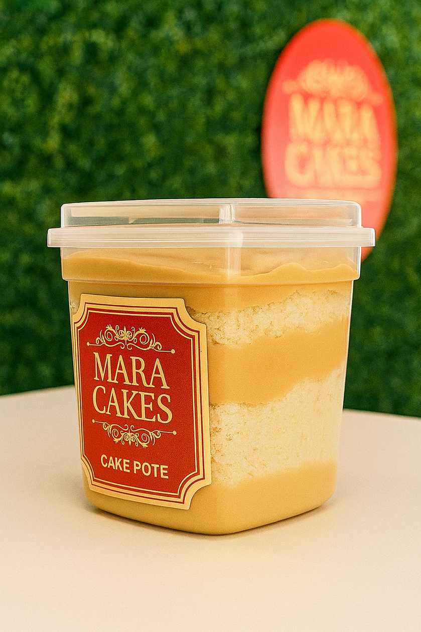 Cake Pote Doce de leite com Amendoim