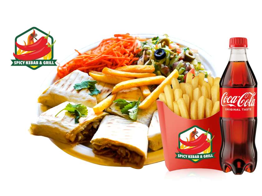 ⭐ Zestaw Rollo Kurczak Classic + Coca-Cola 500ml + Pocket Frytki