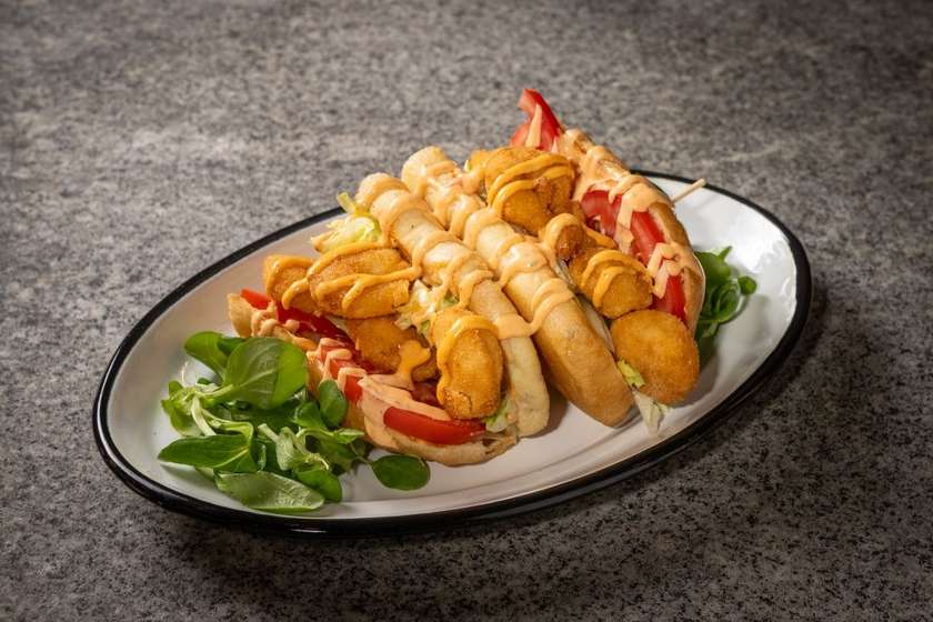 Creveti sub acoperire (Sendviș cu creveți la grămadă)