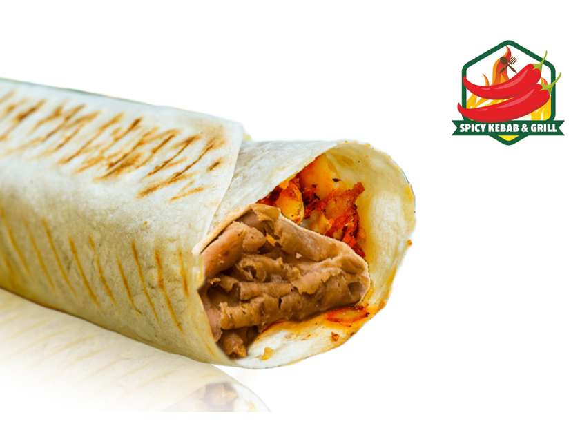 Rollo Kebab with Mixed Meat