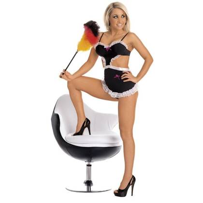 Sexy Maid Outfit Costume & String 6503, Size XL