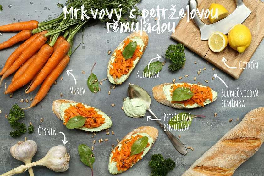 Carrot Open Sandwich with Parsley Remoulade