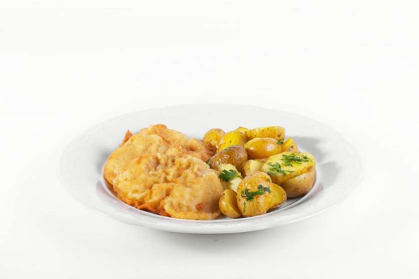 Pork Cutlet from Pork Tenderloin with Parsley Grenaille Potatoes