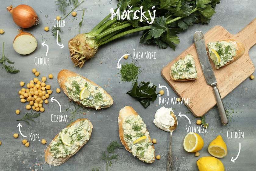 Seafood open sandwich