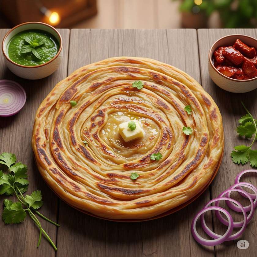 Piyas ka paratha (Ceapa Paratha)