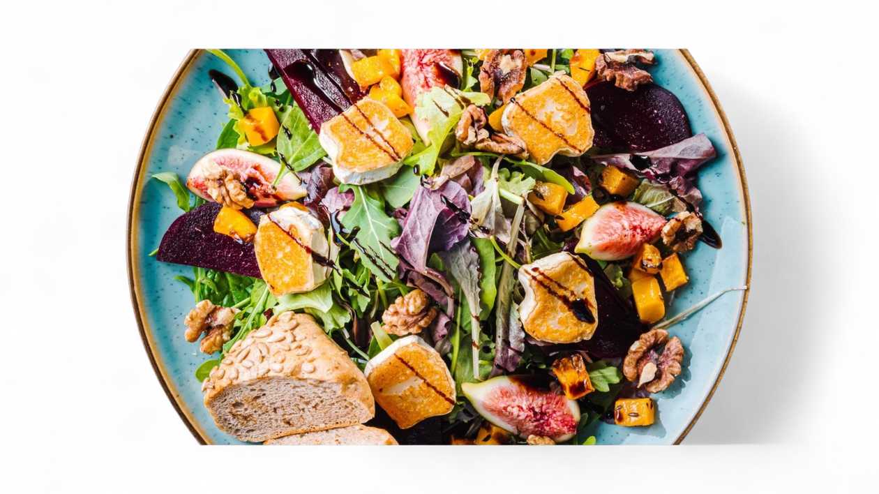 Šalát s kozím syrom