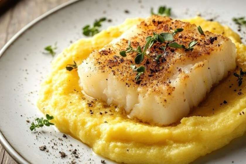 Saramura cod (Norvegia) cu mamaliga