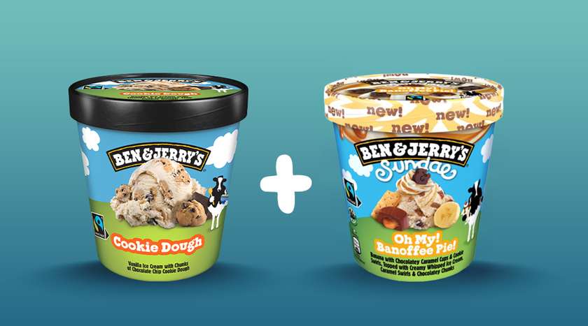 Ben & Jerry's (1 tk) + Ben & Jerry Sundae Banoffee Pie (1 tk)