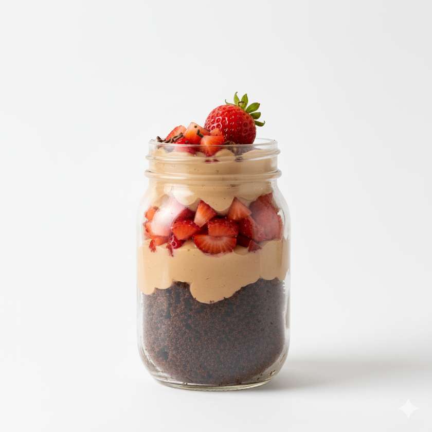 Bolo de Pote Tradicional com Morango