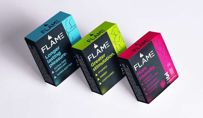 FLAME CONDOM ALL FAVOURS X2