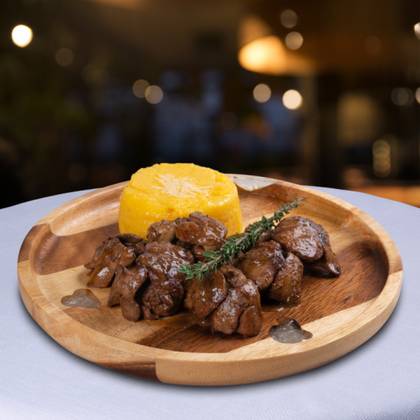 Ficatei la tigaie cu mamaliguta 450g