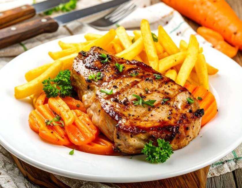 200g Grilled Pork Chop with Fries