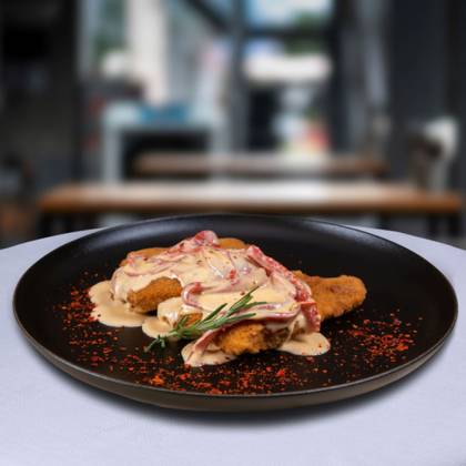 Snitel cu ardei si smantana 400g