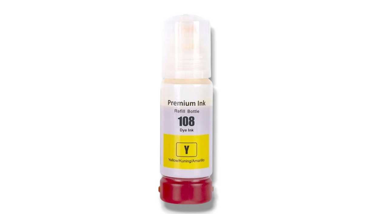 Epson Printer Ink, Dye Ink 108, Yellow, 691234567826