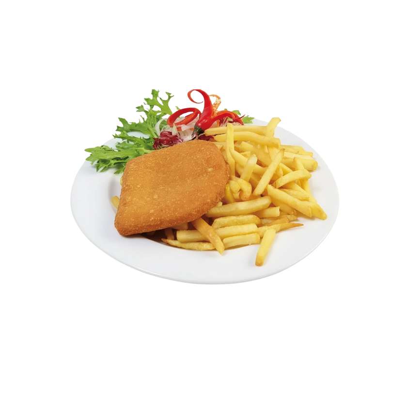 Smažený sýr s hranolkami