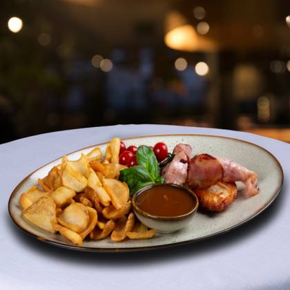 Pui cu bacon si cartofi dippers 450g