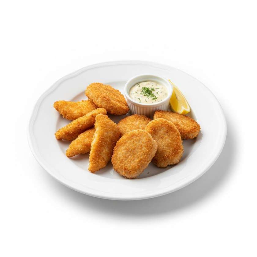 Variace mini řízečku kuřecí, vepřová panenka, tatarka