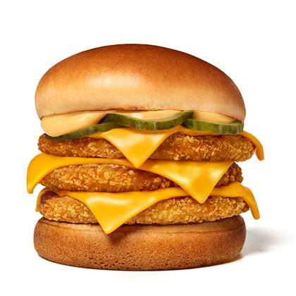 Triple Nacho McChicken Sandwich with Chicken, Cheddar, and Nacho Sauce (245g)