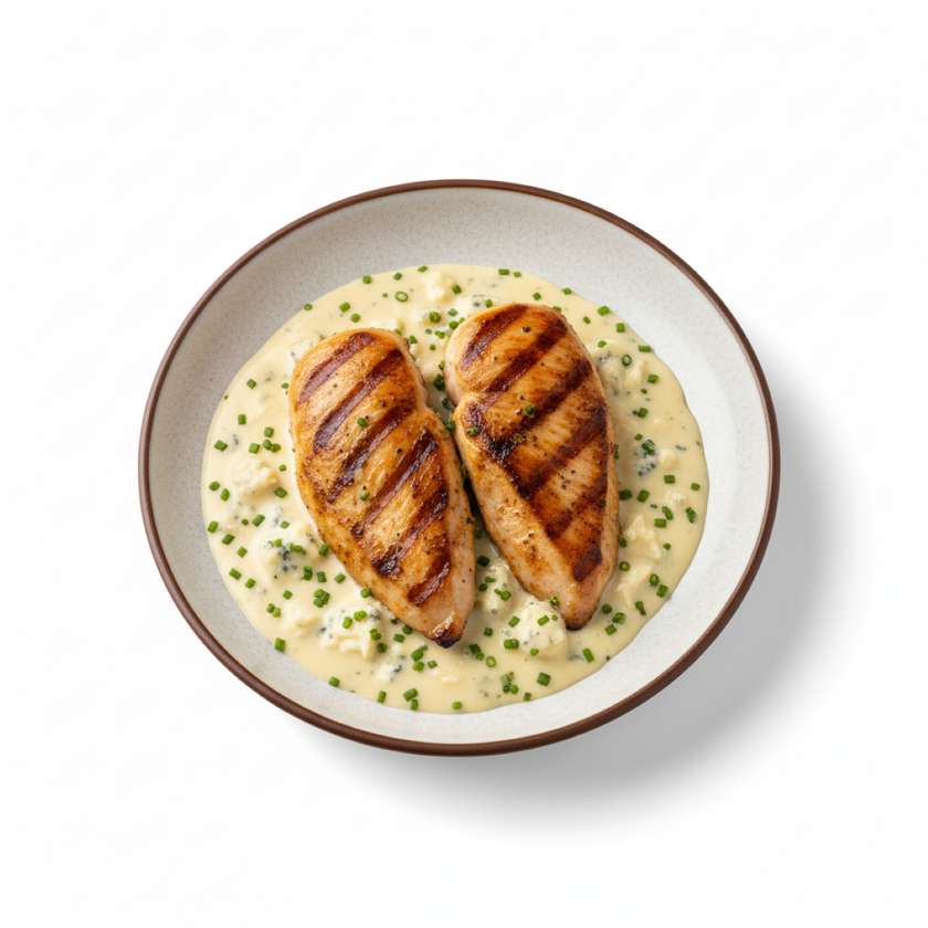 Kuřecí steak s rokfórovou omáčkou (1,7)