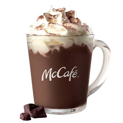 Hot Chocolate with Milk, Whipped Cream, and Chocolate Powder, 300ml