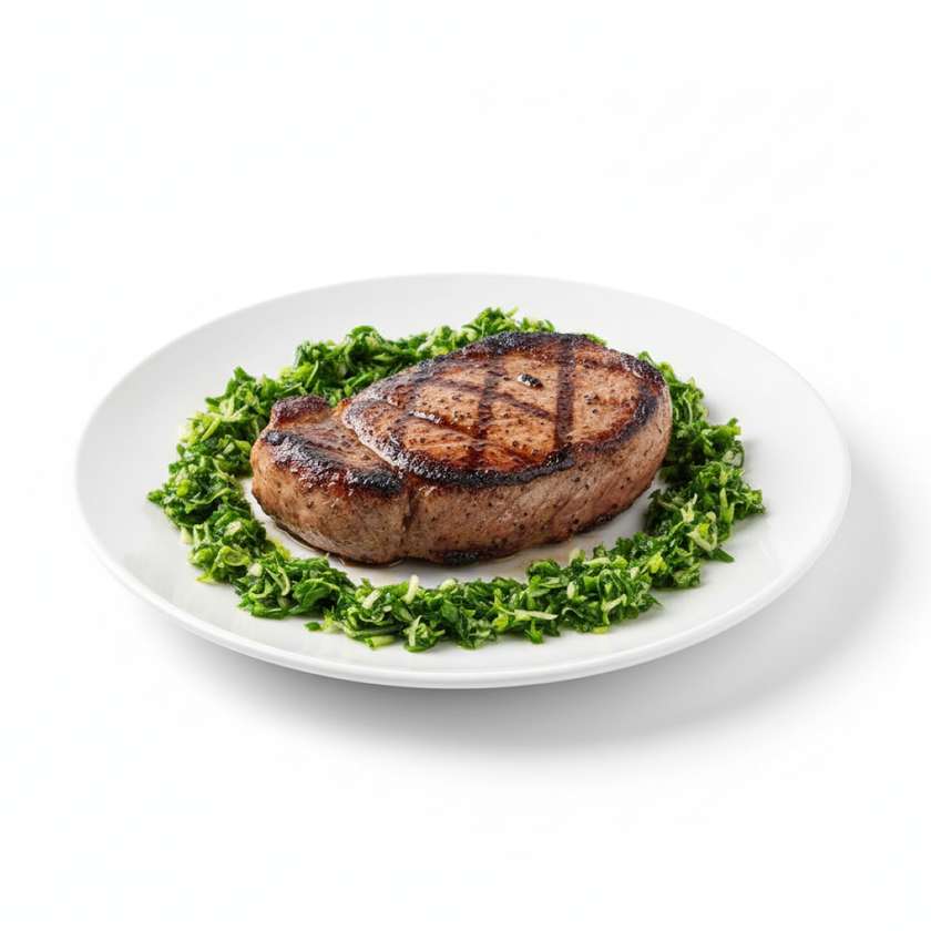 Královský vepřový steak na medvědím česneku (1)