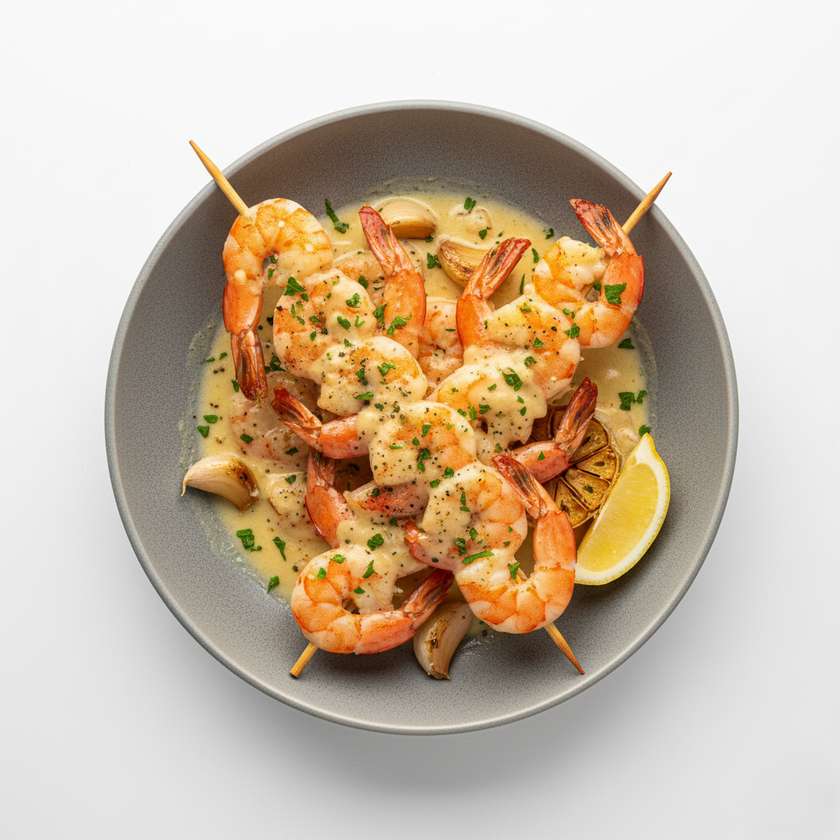 Gamberi com Salsa All'aglio