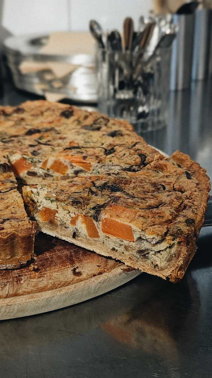 Pumpkin and Feta Quiche