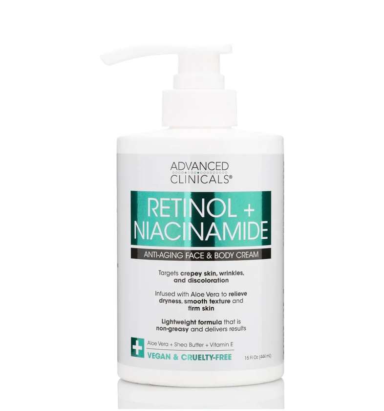 Advanced Clinicals Retinol + Niacinamide Face & Body Lotion 444ml