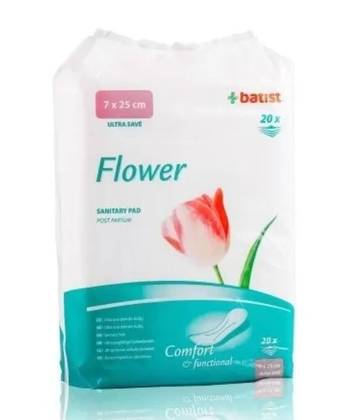 Flower Maternity Pads 7x25cm 20pcs