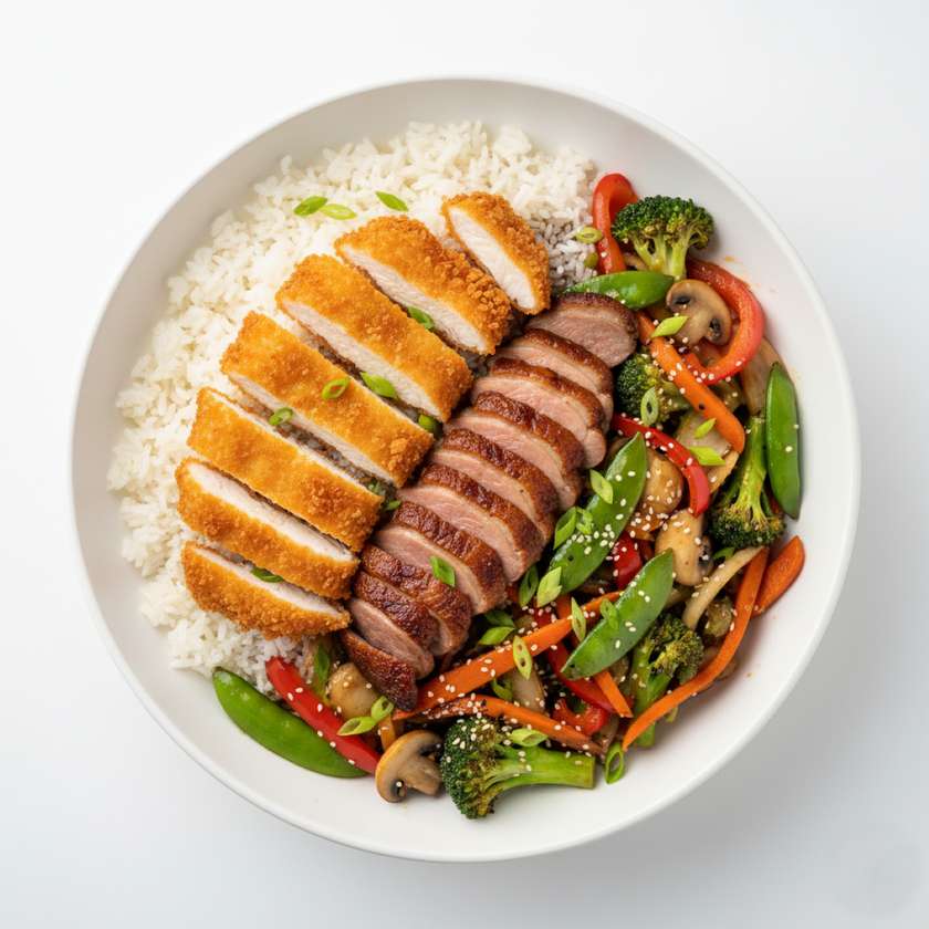 Wok Mix Panko kuřecí / Pečená kachna