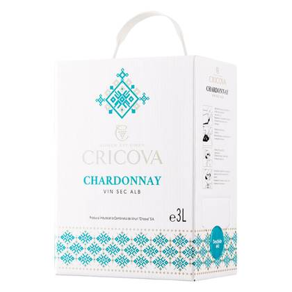 Cricova Chardonnay Dry White Wine Bag in Box 12.5%