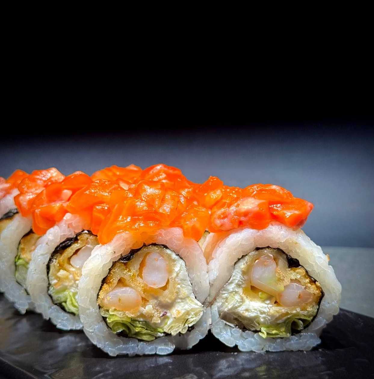 Shrimp Tempura Roll with Mango Sauce