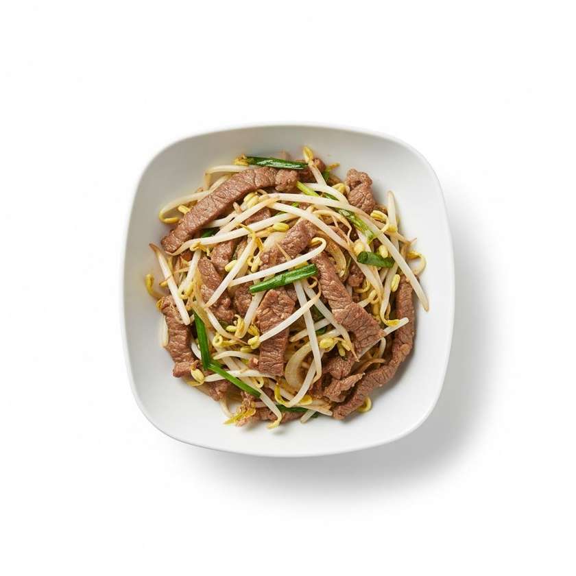 Beef with sprouts