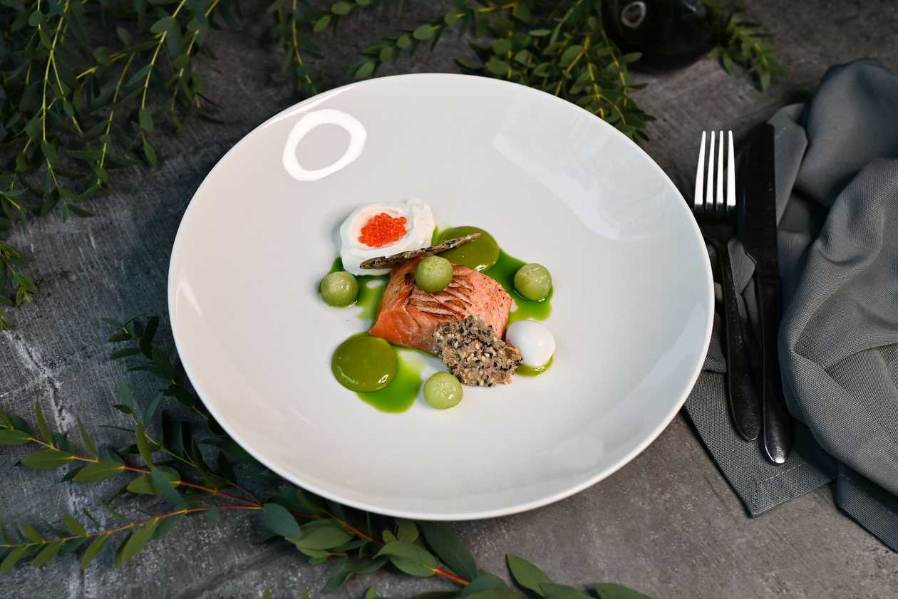 Lightly smoked salmon fillet