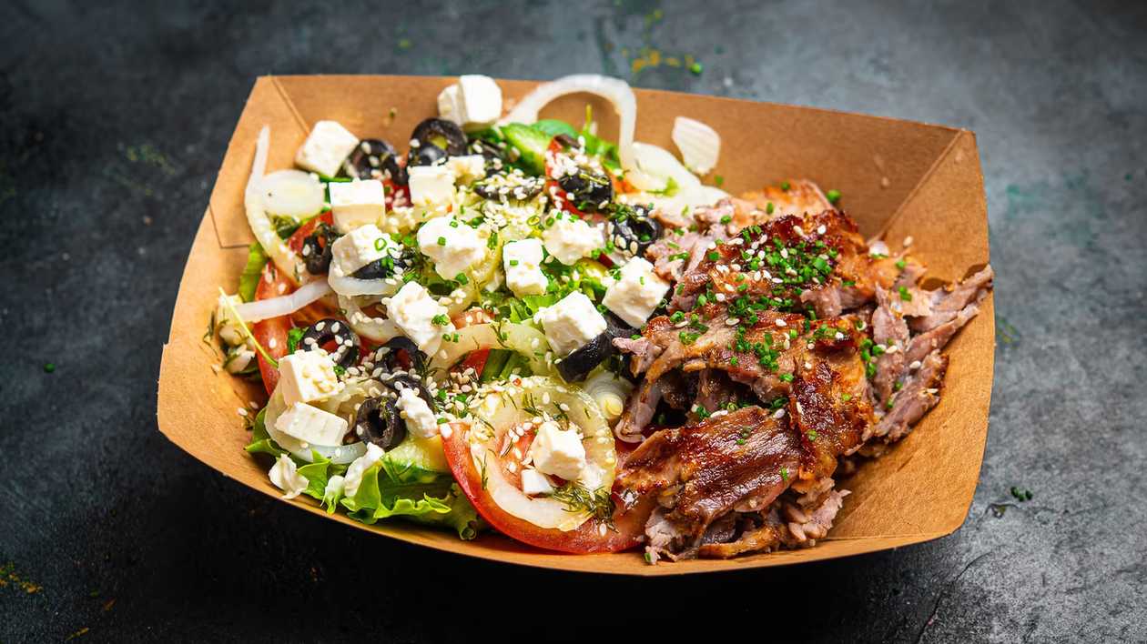 Kebabi feta salat
