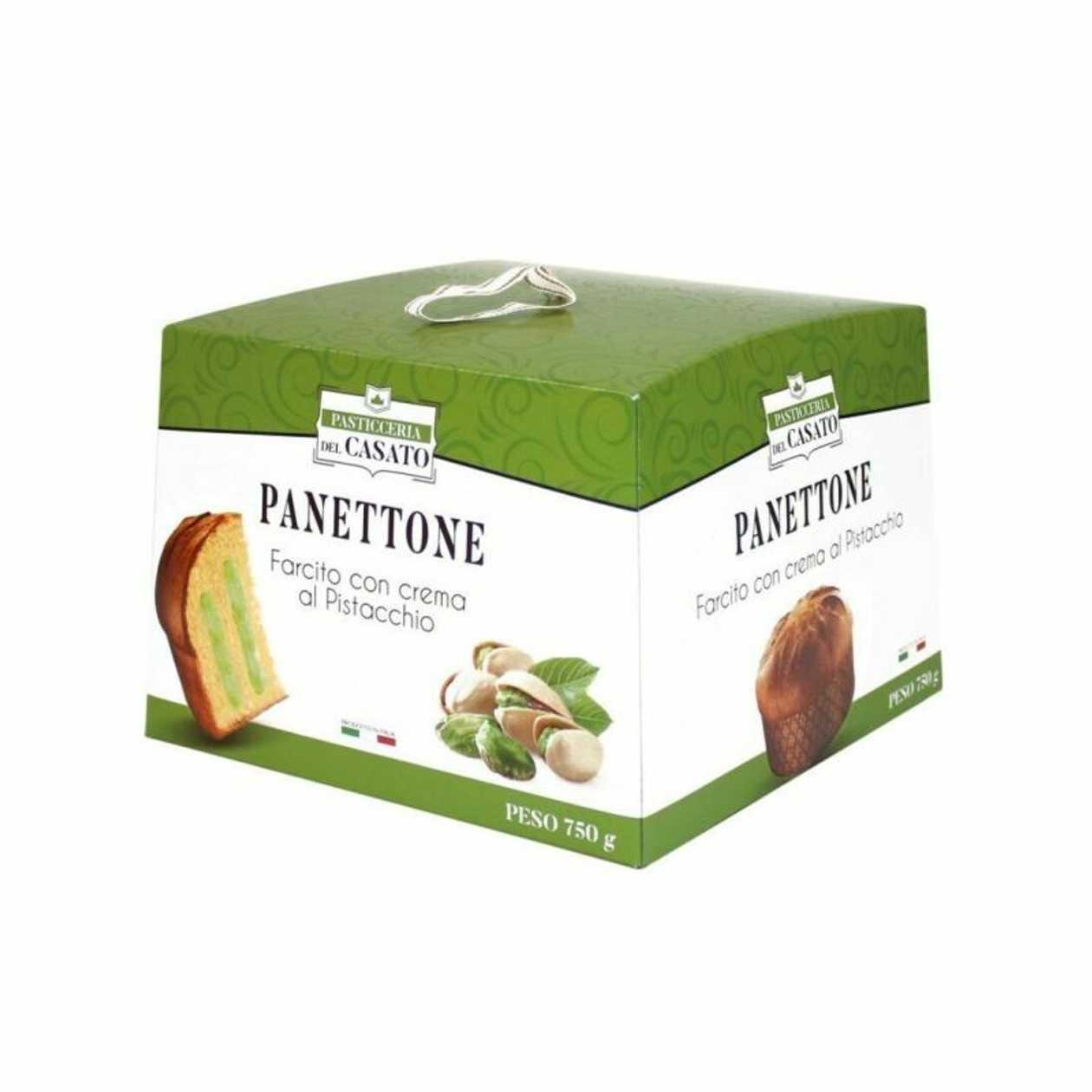 PANETTONE Itališkas PANETTONE pyragas su pistacijų kremo įdaru, 750g