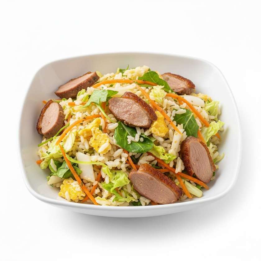 Risotto with duck meat