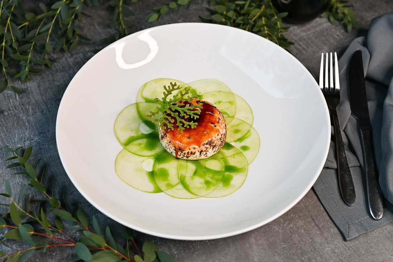 Caramelized Camembert cheese