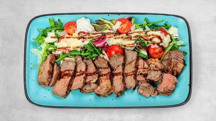 Grilled Beef Entrecote Tagliata with Arugula and Parmesan