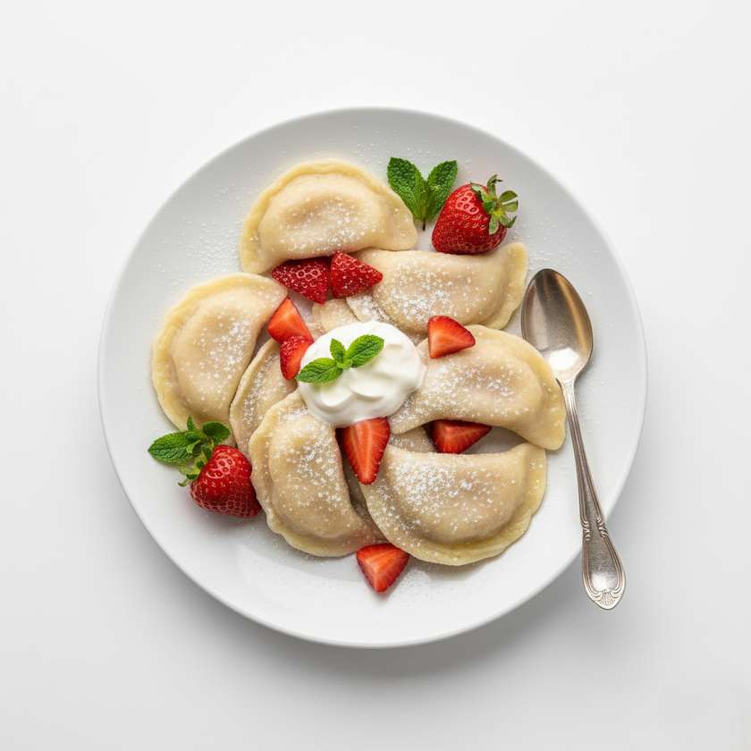Pierogi with Strawberries