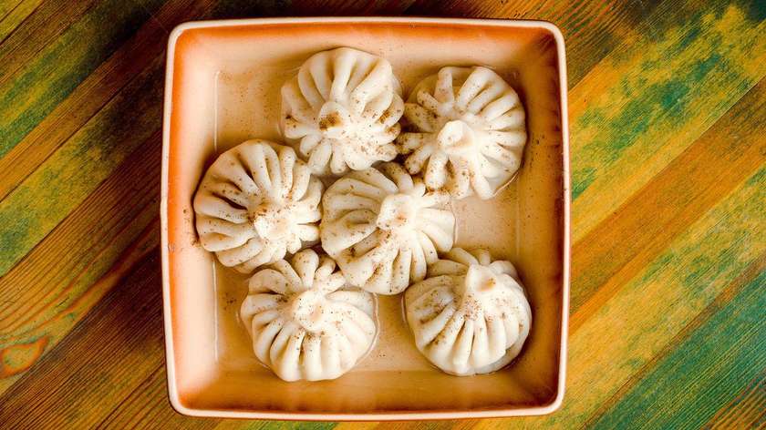 Khinkali With Cheese and Greens