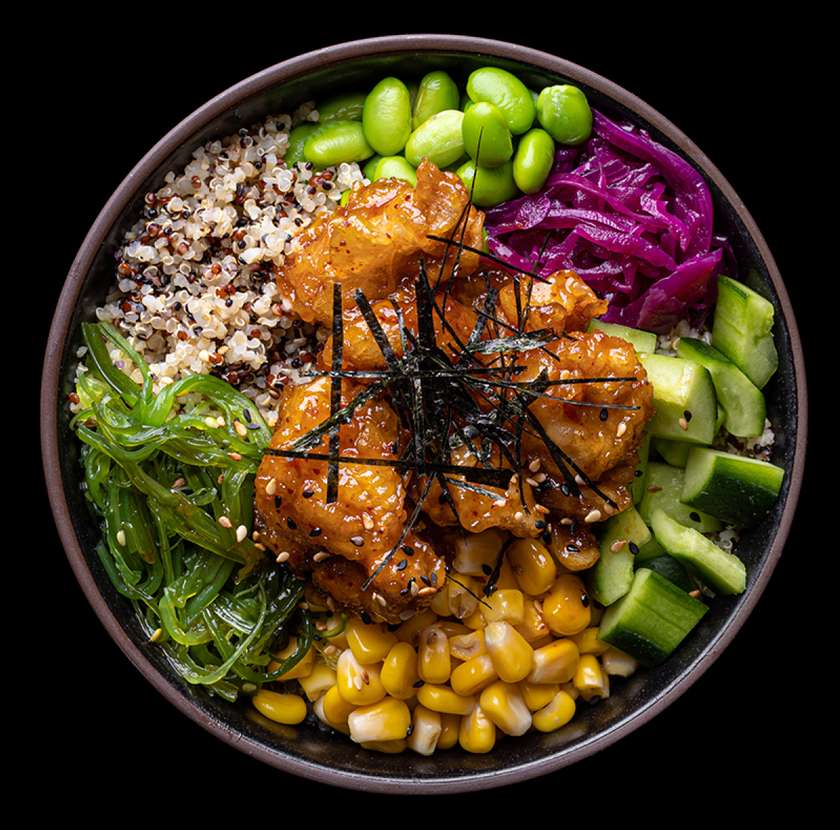 Μπολ Πόκε με Κινόα και Κοτόπουλο