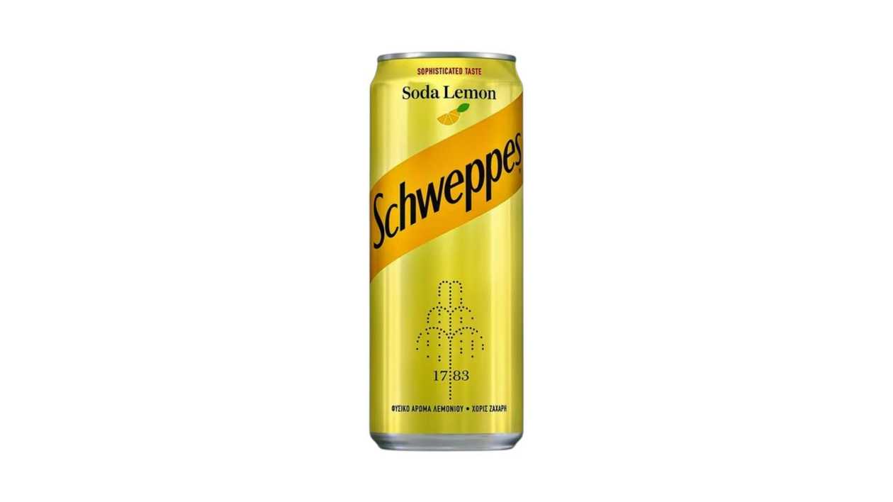 Schweppes Lemon Soda Can 330ml
