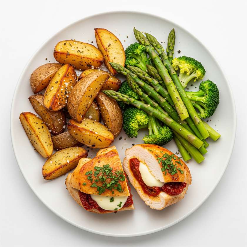 Pollo Ripieno di Pomodori Secchi e mozzarella