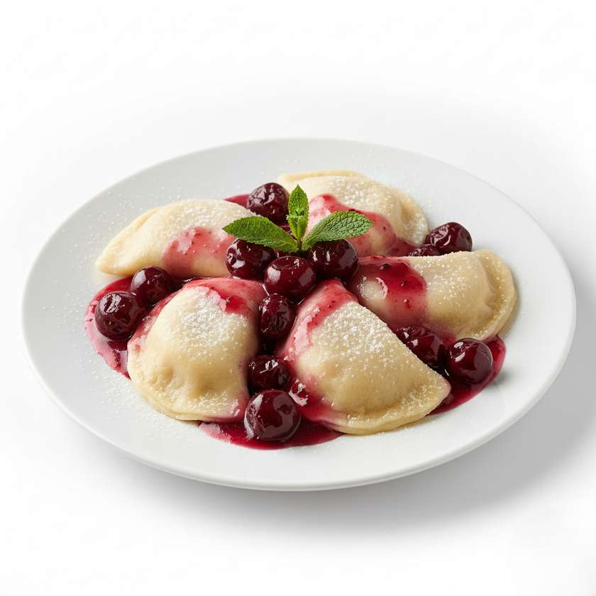 Pierogi with cherries