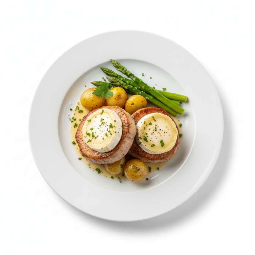 Medaglioni di maile con formaggio di capra