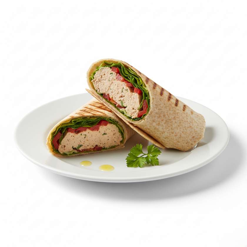 Wrap de Patê Caseiro de Frango