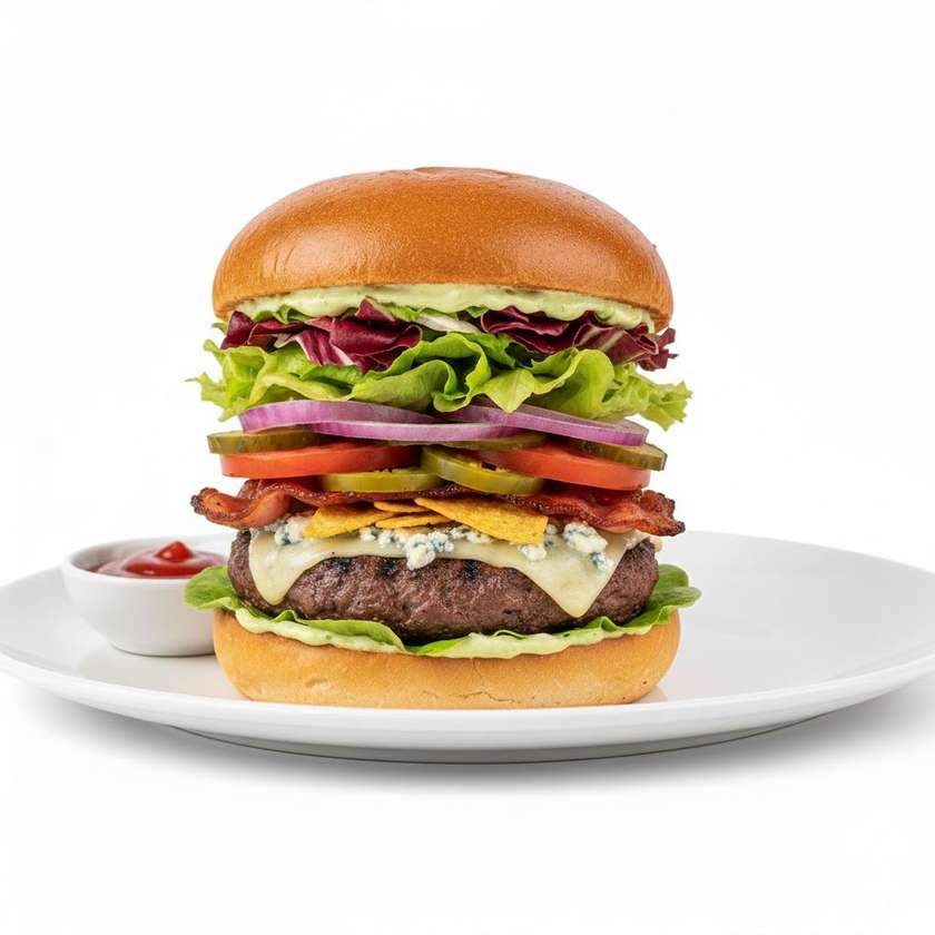 Blue jalapeno burger