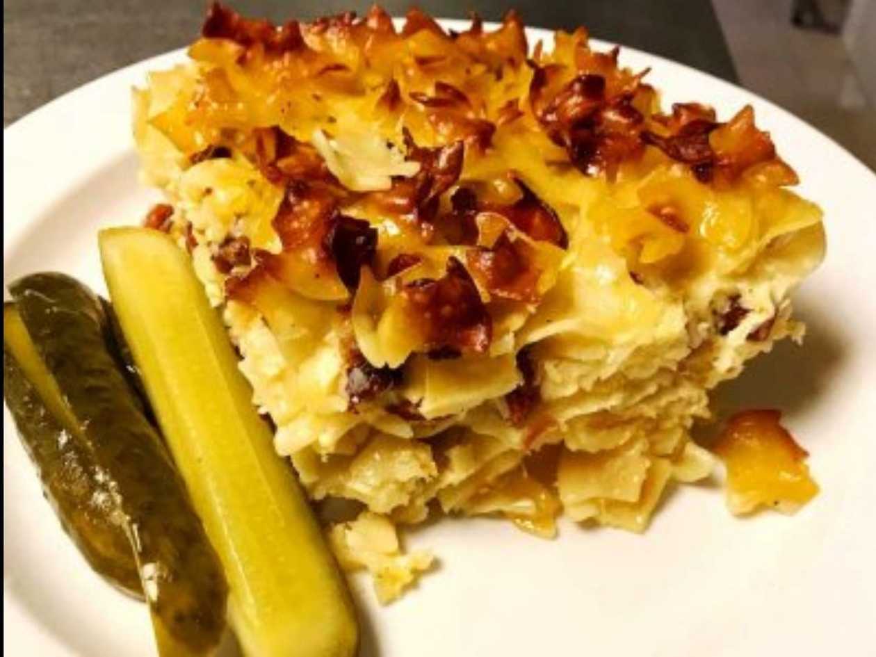 Šunkofleky s vejci + polévka