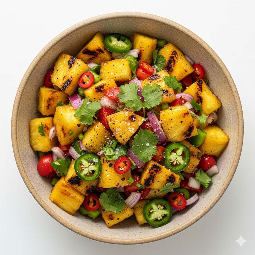 Grilled pineapple salsa
